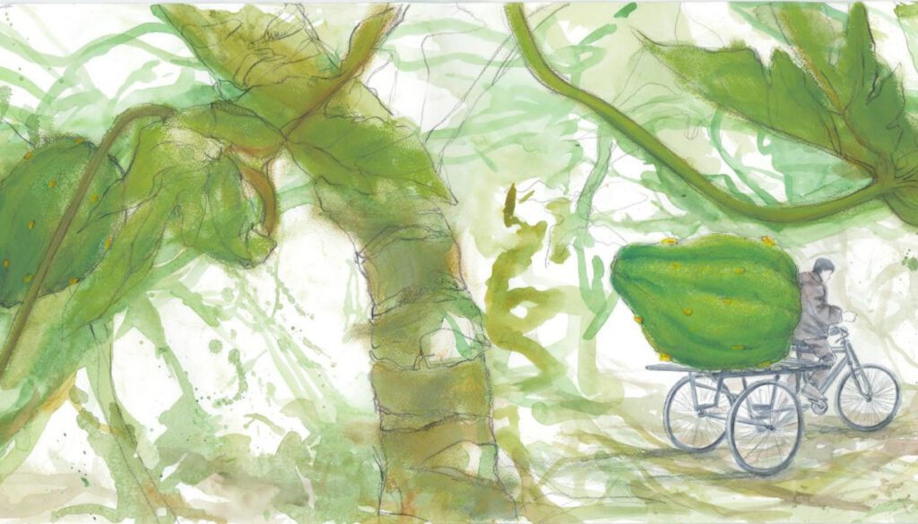 el_sueno_de_yanini_transport_aquarell_150x50cm_2015_k_mempel