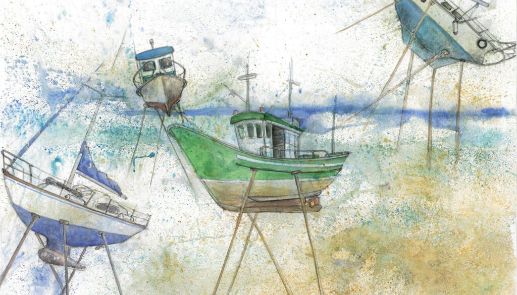 fuert_los_barcos_van_al_mar_aquarell_100x70cm_2015_k_mempel