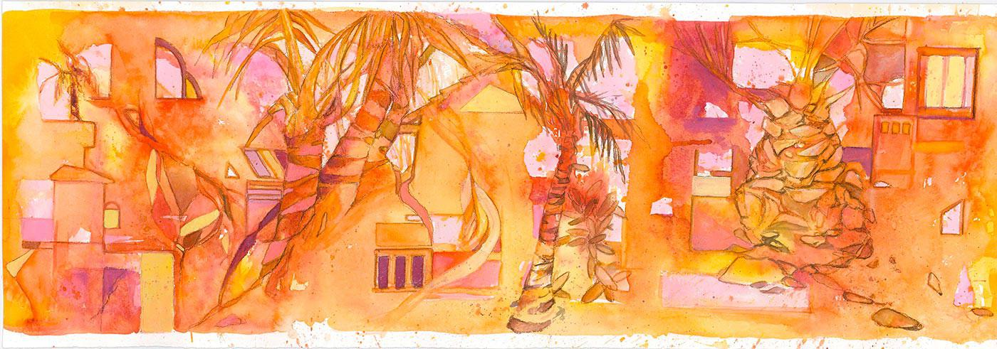Fuerte Sonne, Aquarell, 2016