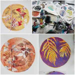 Geliplate rund Druck Collage